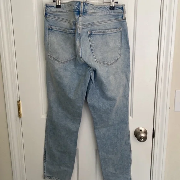 Old Navy jeans light blue size 12 power, slim, straight high rise, worn once - Picture 2 of 7